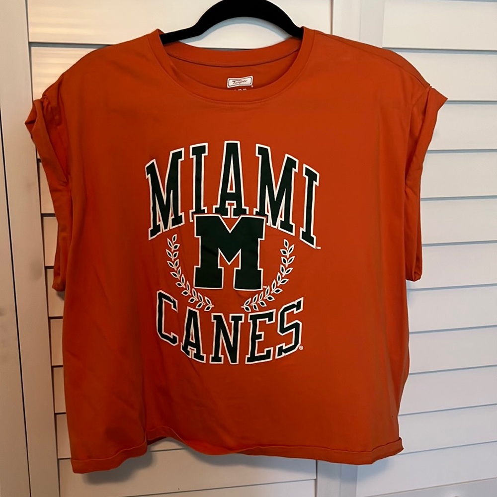 UM Canes Crop Top